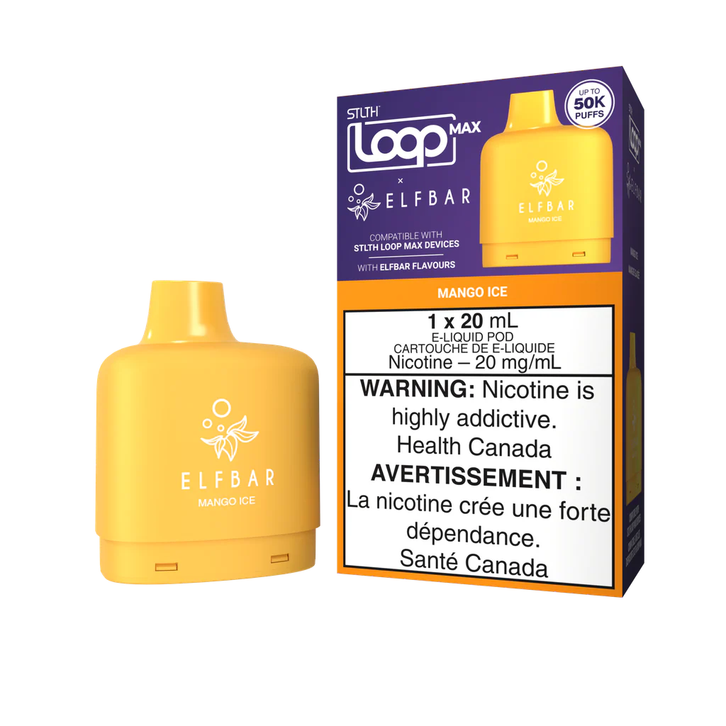 STLTh loop max X Elfbar 50k pod Mango ice (Provincial tax)