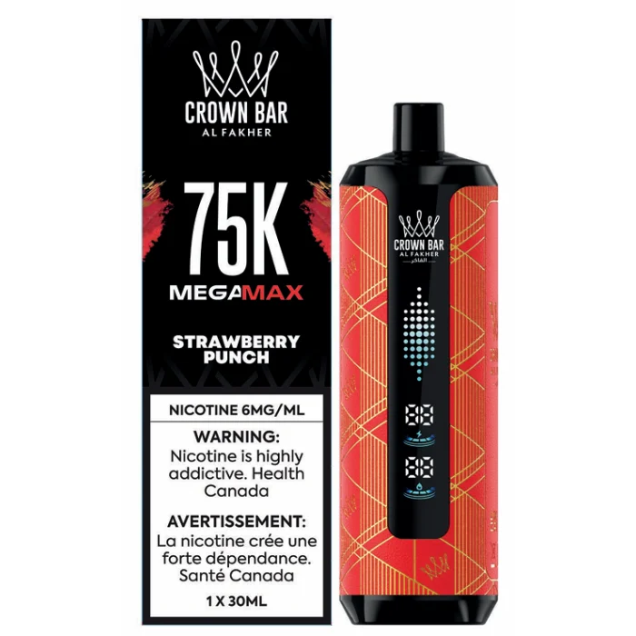 Crown Bar Al Fakher MegaMax 75k Strawberry Punch(Provincial tax)