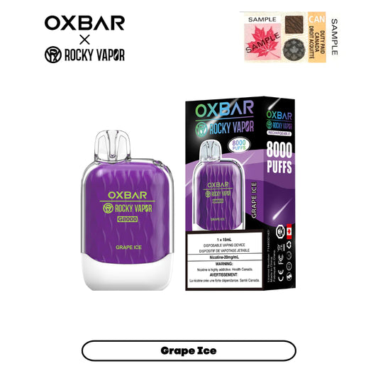 Oxbar 8000 Grape ice