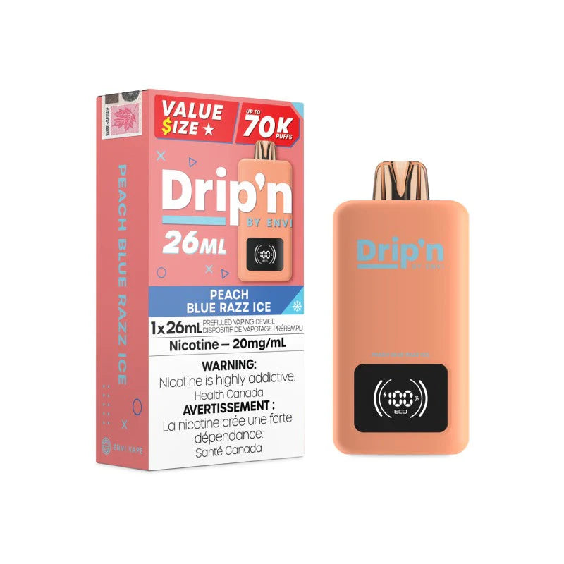 Dripn 26ml 70k puffs Peach Blue Razz Ice (Provincial Tax)