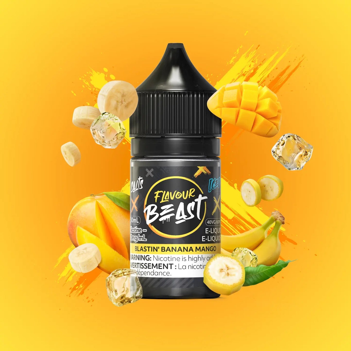 Flavour beast E-liquid- Blastin Banana Mango Ice 20mg/30ml(provincial tax)