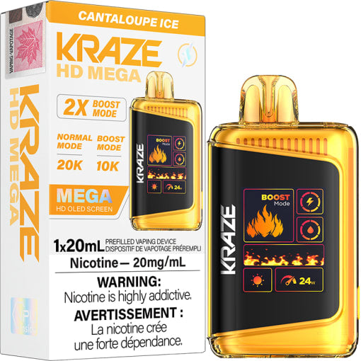 Kraze HD Mega 20k Puffs Cantaloupe Ice (Provincial)