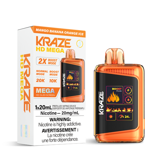 Kraze HD Mega 20k Puffs Mango Banana Orange Ice (Provincial)