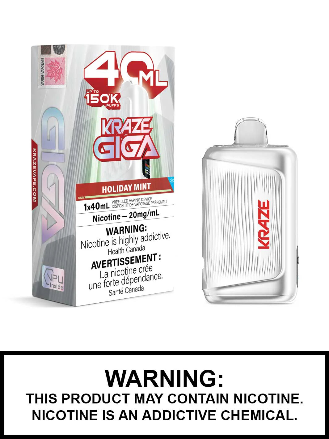 Kraze Giga 40ml 150k Holiday Mint