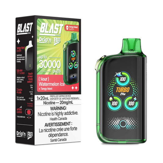 Dripn by Envi Fasta blast 30k Sour - Watermelon Ice (Provincial tax)