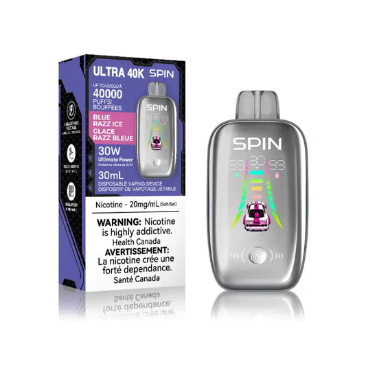 Spin Ultra 40k - Blue Razz Ice (Provincial tax)