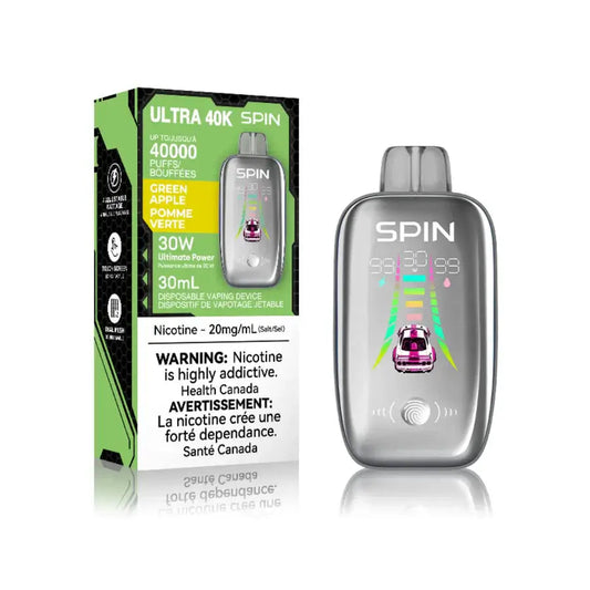 Spin Ultra 40k - Green Apple (Provincial tax)