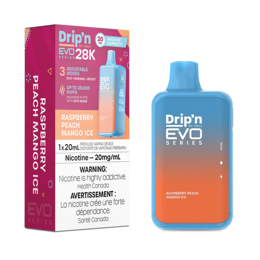 Dripn Evo 28000 Raspberry Peach Mango Ice (Provincial)