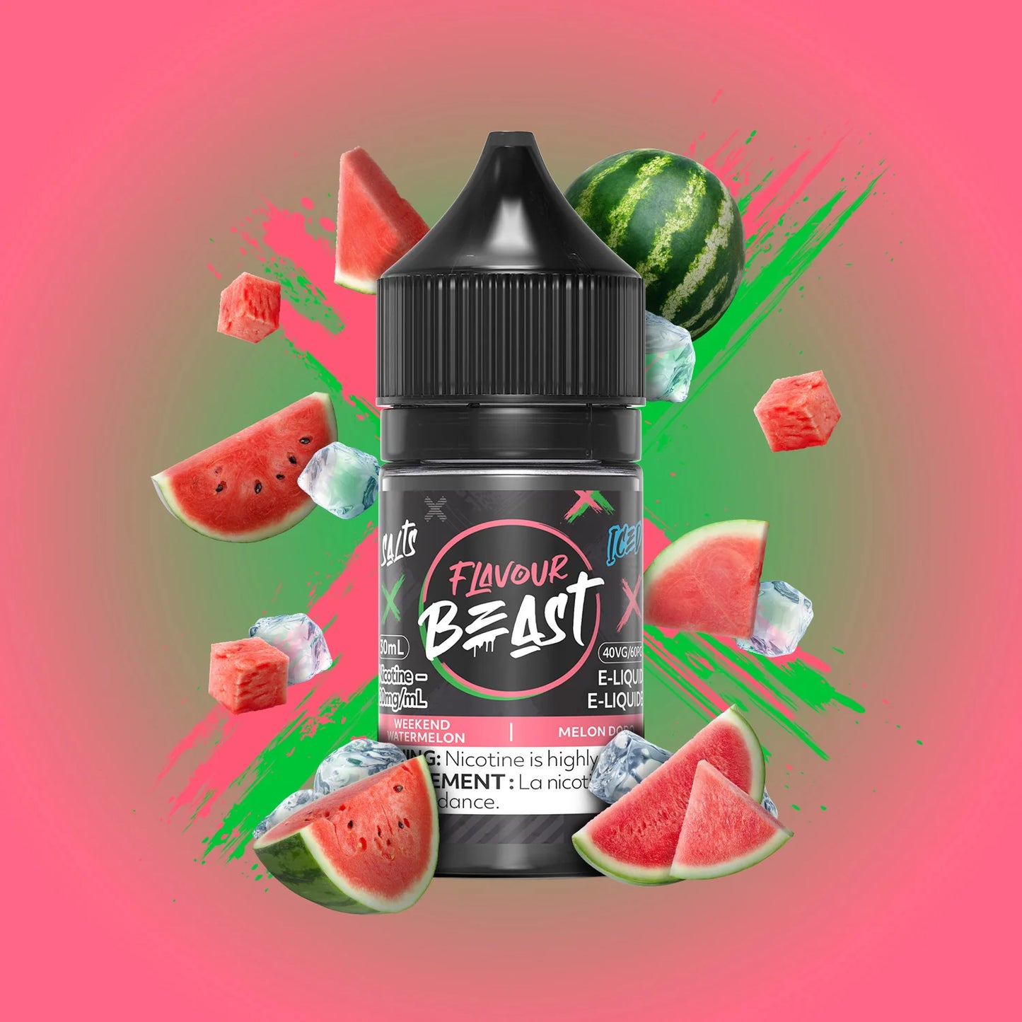 Flavour beast E-liquid- Weekend Watermelon Ice 20mg/30ml(provincial tax)