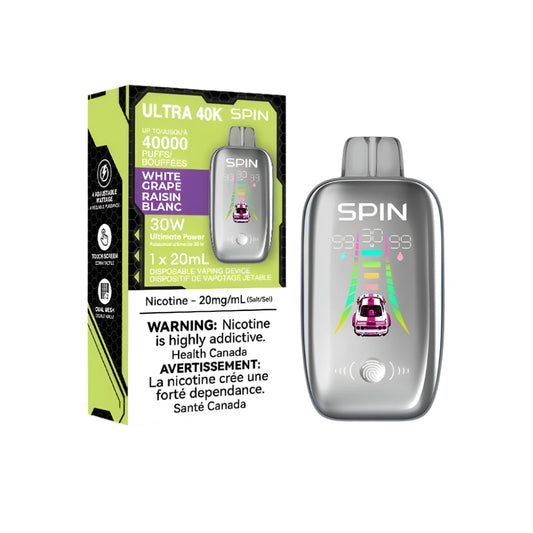 Spin Ultra 40k - White Grape (Provincial tax)