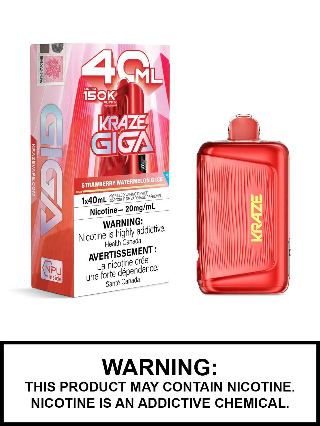 Kraze Giga 40ml 150k Strawberry Watermelon G Ice