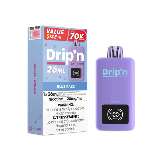 Dripn 26ml 70k puffs Blue Razz (Provincial Tax)