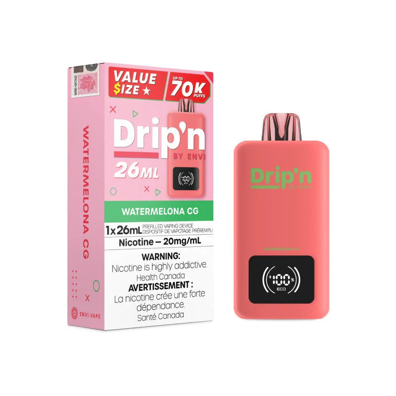 Dripn 26ml 70k puffs Watermelon CG (Provincial Tax)
