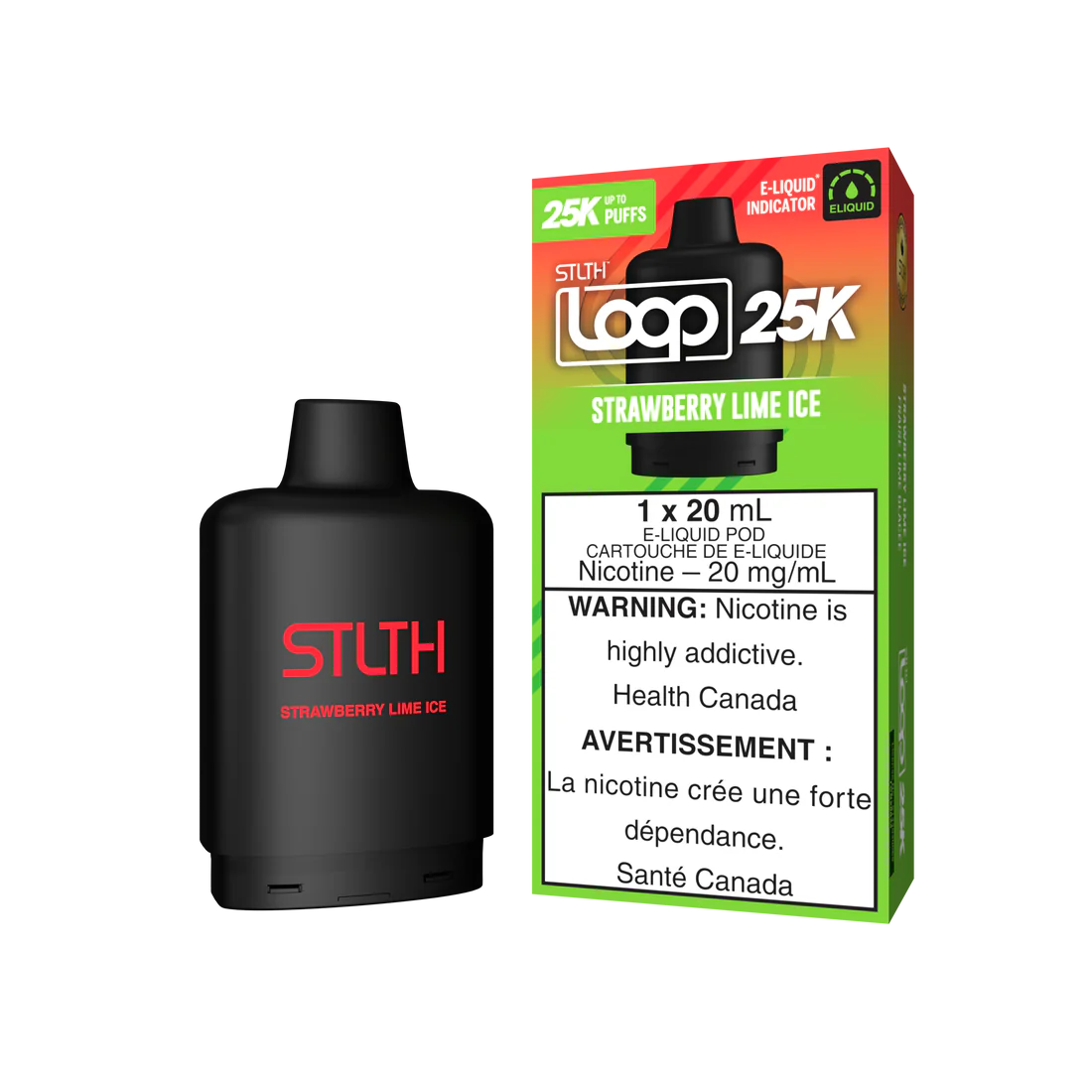 Stlth Loop 25k Strawberry Lime Ice (Provincial tax)