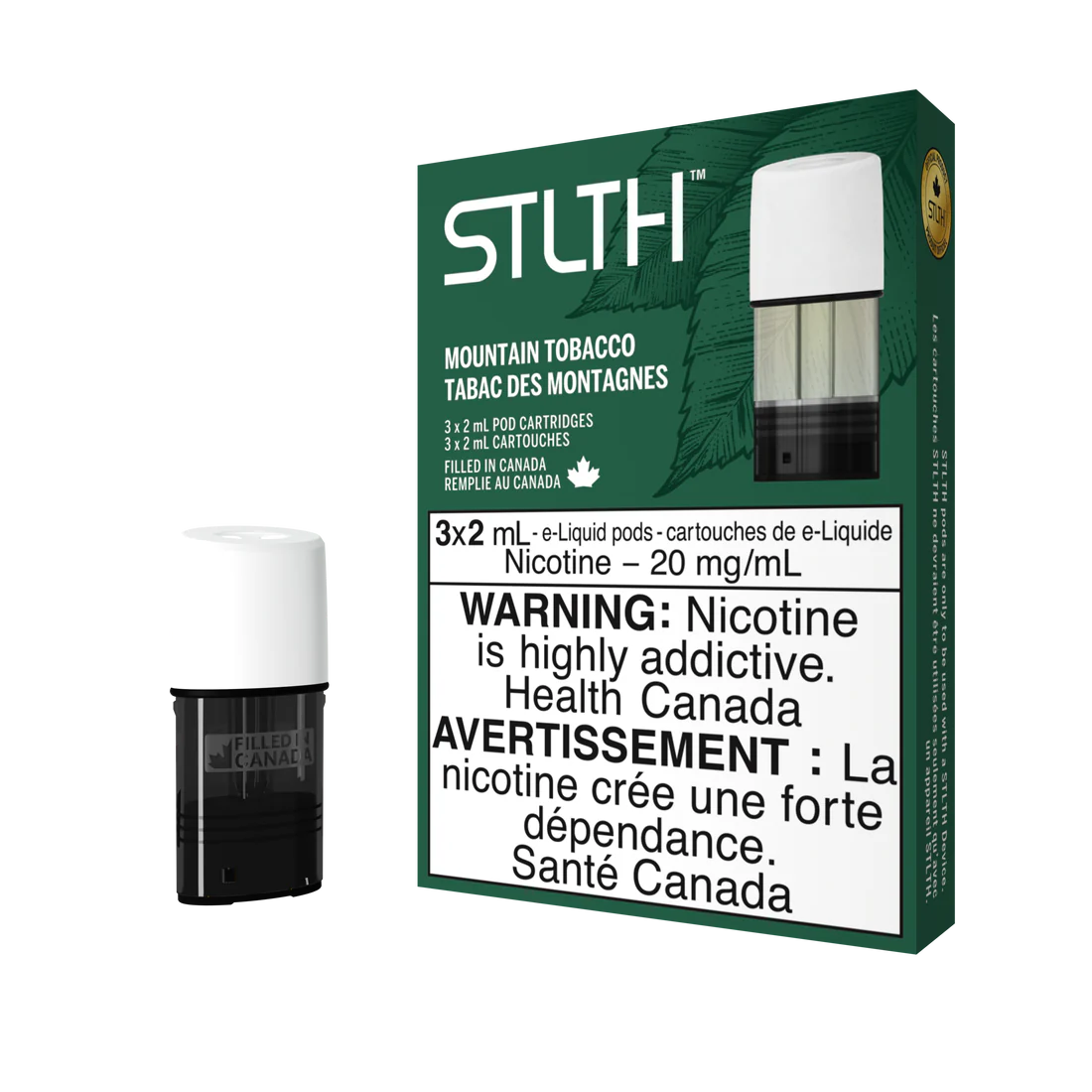 Stlth pod 3X2ml Mountain Tobacco (20mg/ml) (Provincial Tax)