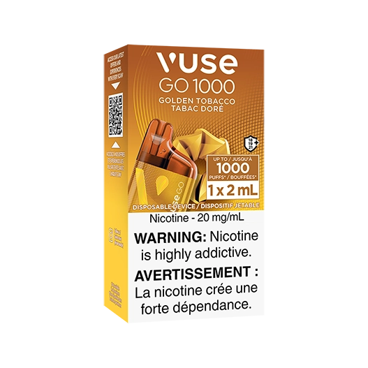 Vuse Go 2.0 1000 Golden Tobacco (Provincial tax)