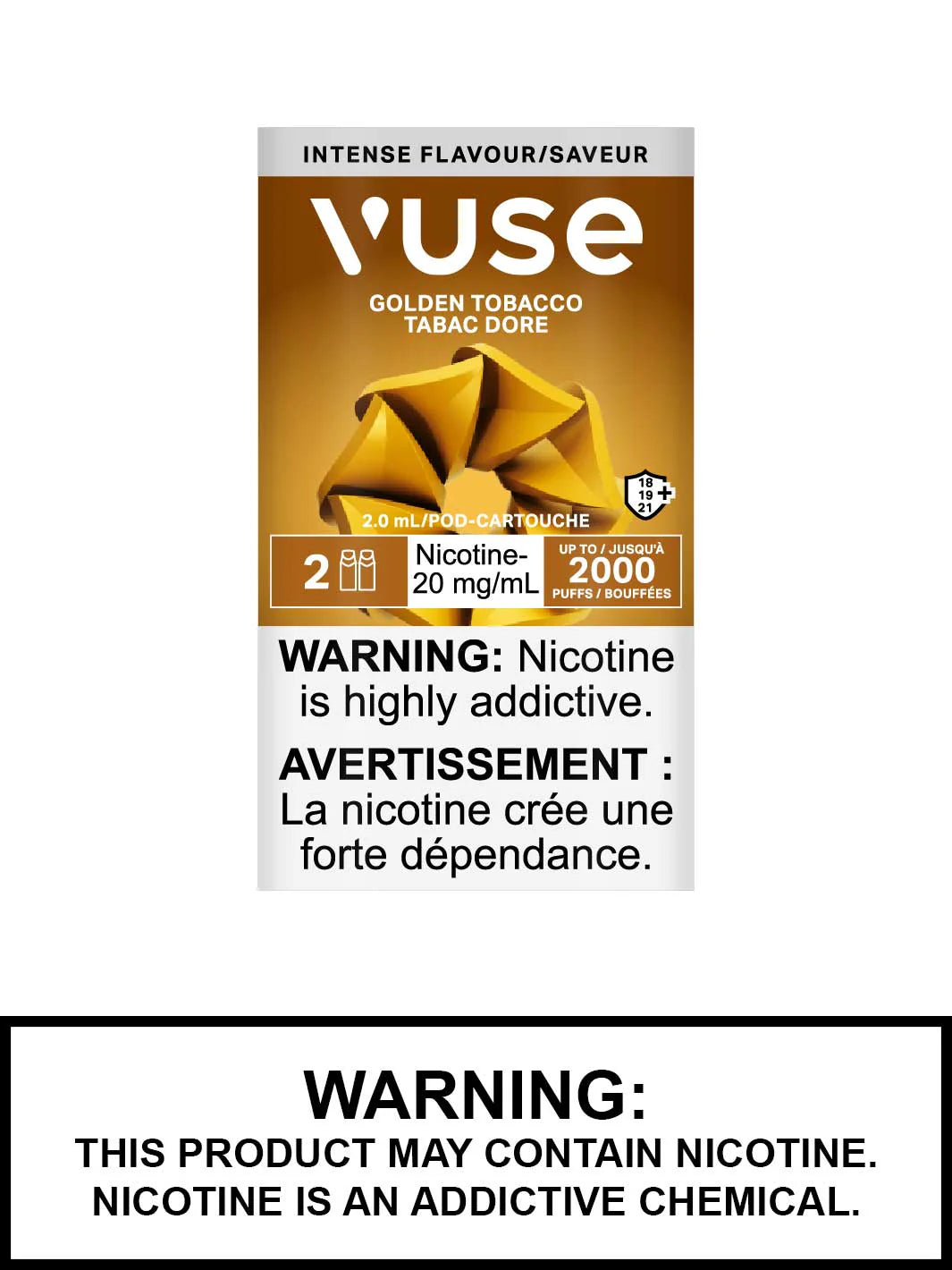 Vuse ePod 20mg Golden Tobacco (Provincial tax)