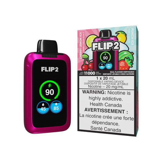 Flip2 11000 puffs cherry lemon ice & punch ice(Provincial tax)