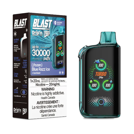 Dripn by Envi Fasta blast 30k Blue razz ice (Provincial tax)