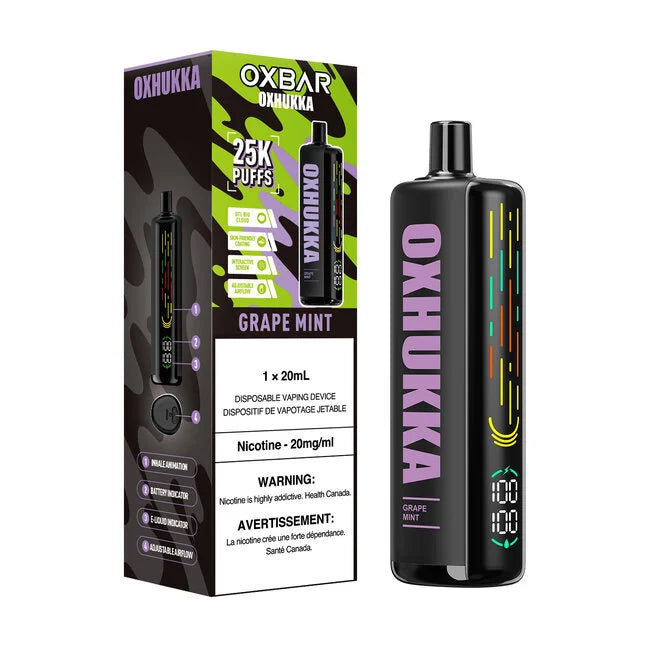 Oxbar Oxhukka 25000 Grape Mint (Provincial tax)