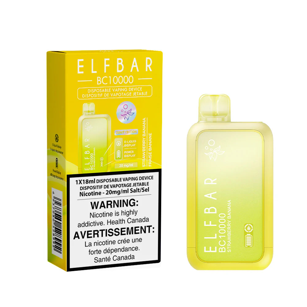 Elf bar bc 10000 Strawberry banana (provincial tax)