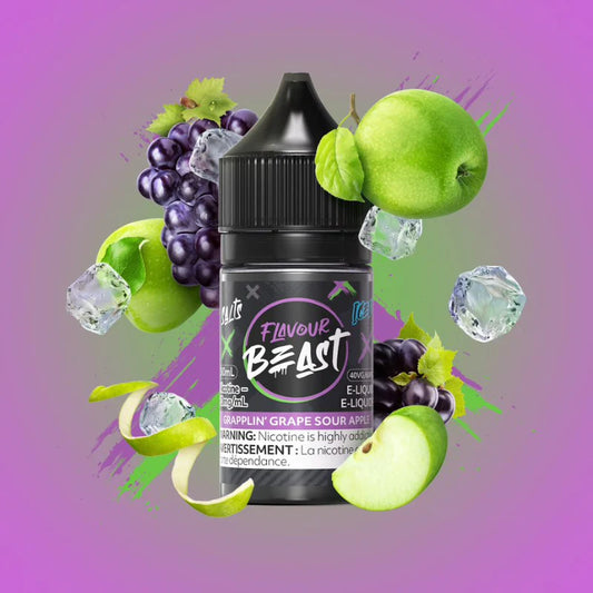 Flavour beast E-liquid- Grapplin Grape Sour Apple Ice 20mg/30ml(provincial tax)