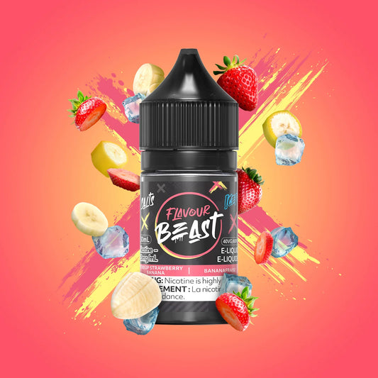 Flavour beast E-liquid- STR8 up Strawberry Banana Ice 20mg/30ml(provincial tax)