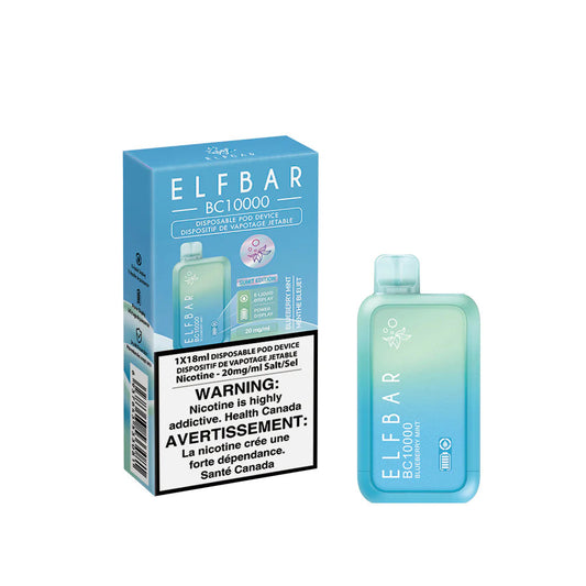 Elf bar bc 10000 Blueberry Mint (Provincial tax)