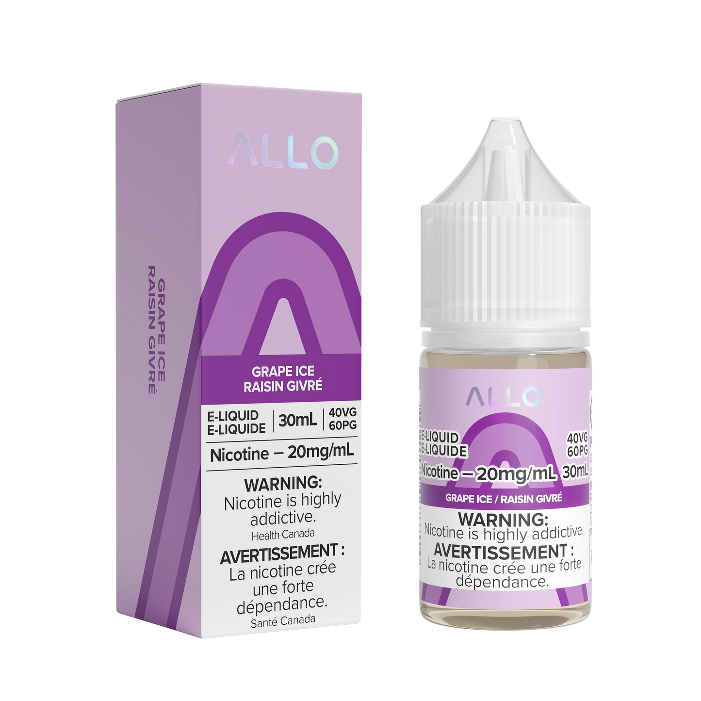 ALLO Eliquid 20mg/30ml grape ice (Provincial tax)