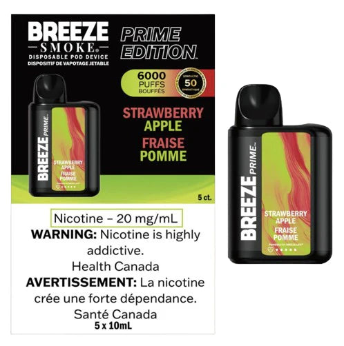 Breeze prime 6000 Synthetic 50 (20mg) Strawberry Apple (Provincial tax)