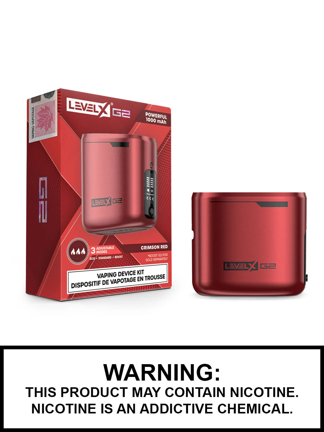 Level X boost G2 base 1000 device kit - crimson red