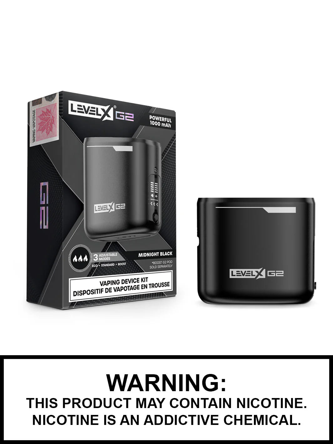 Level X boost G2 base 1000 device kit - midnight black