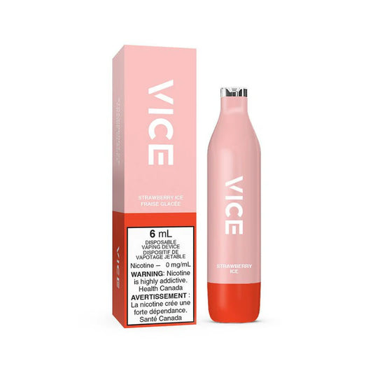 Vice 2500 Strawberry ice nicotine free (provincial tax)