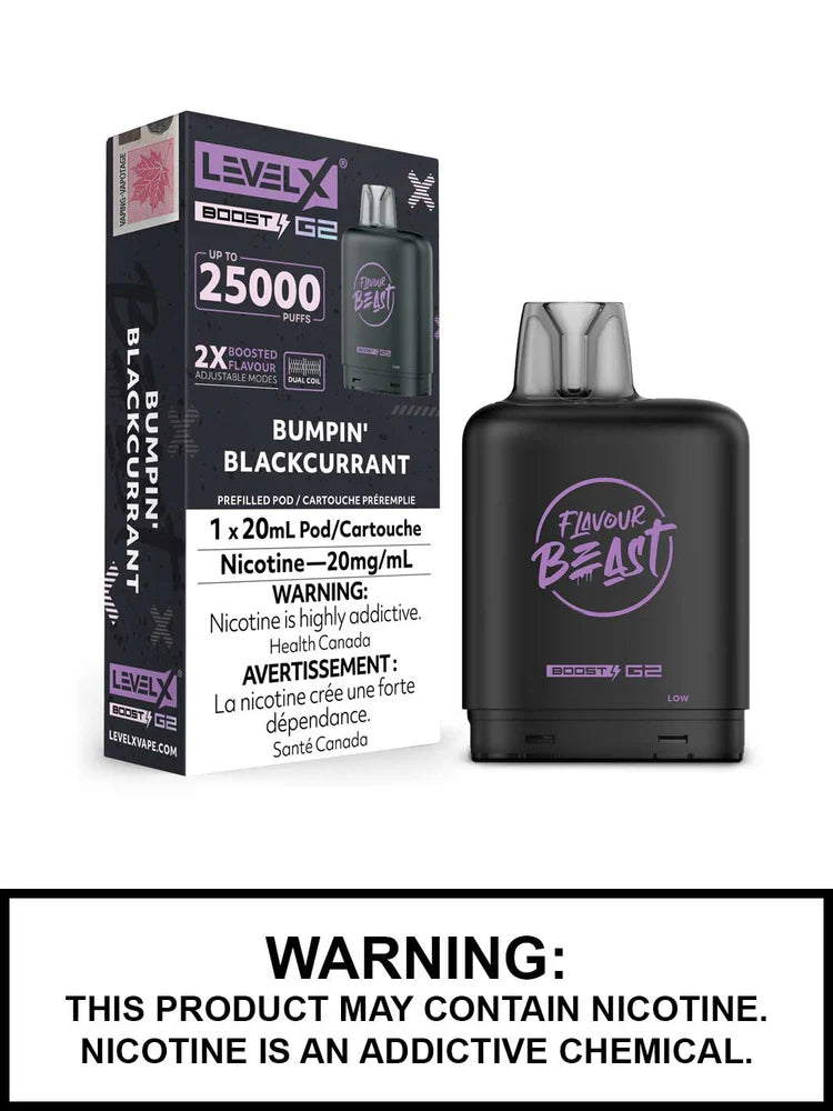 Level X Boost pod G2 25k Puffs Bumpin Blackcurrant (Provincial Tax)