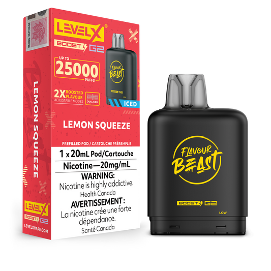 Level X Boost pod G2 25k Puffs Lemon Squeeze (Provincial Tax)