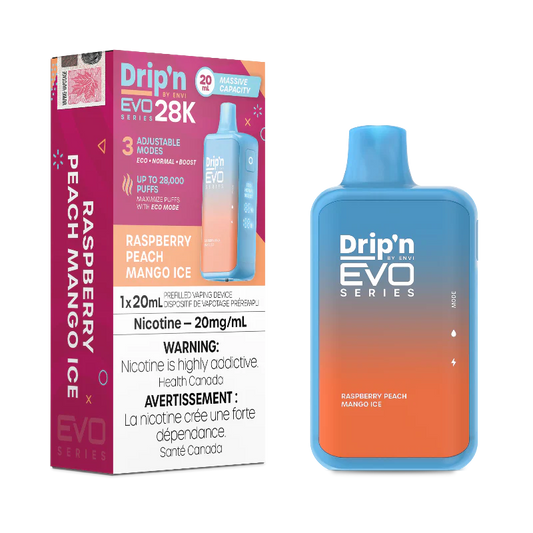 Dripn Evo 28000 Raspberry Peach Mango Ice*