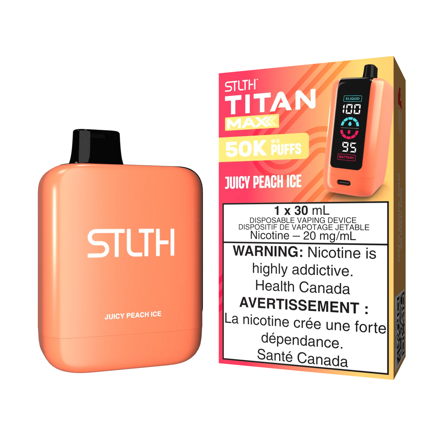 STLTh Titan Max 50k - Juicy Peach Ice (Provincial tax)