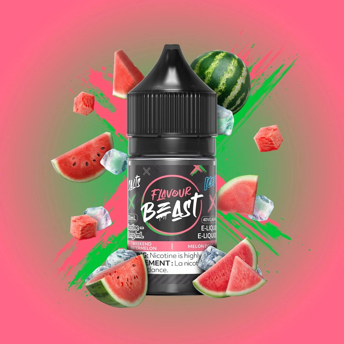 Flavour beast E-liquid- weekend watermelon 20mg/30ml*