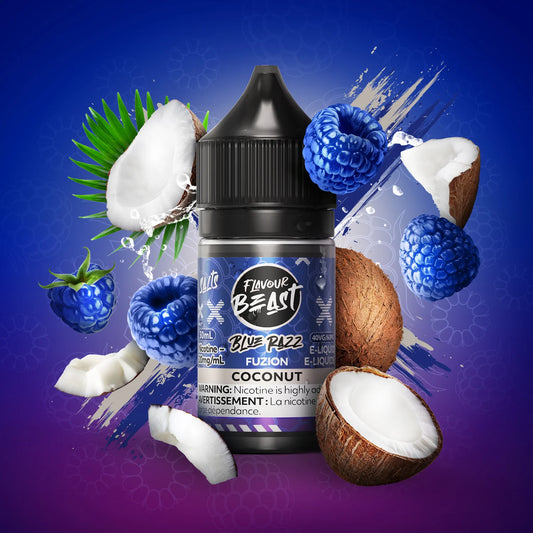 Flavour beast E-liquid- blue razz fuzion coconut 20mg/30ml(provincial tax)