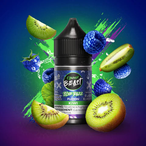 Flavour beast E-liquid- blue razz fuzion kiwi 20mg/30ml(provincial tax)