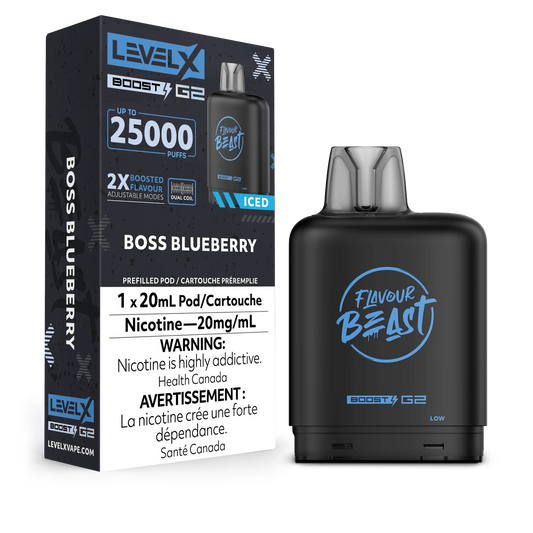 Level X Boost pod G2 25k Puffs Boss Blueberry*