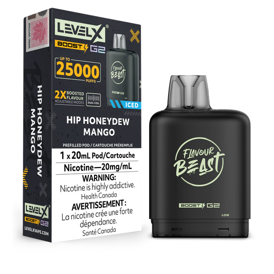 Level X Boost pod G2 25k Puffs Hip Honeydew Mango*