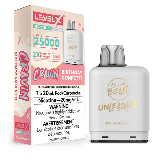 Level X Boost pod G2 25k Unleashed Cravin Birthday Confetti*