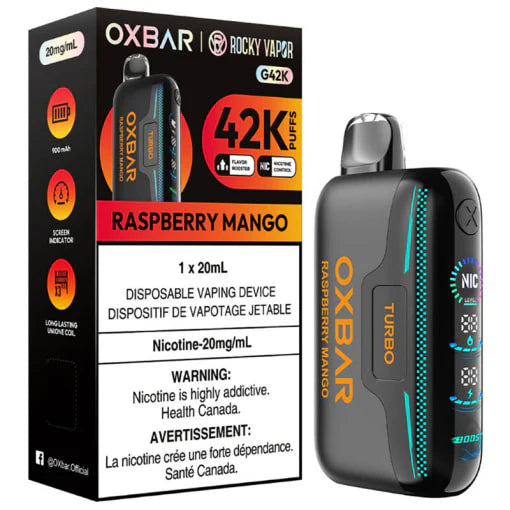 Rocky Vapor Oxbar G42k puffs Raspberry mango (Provincial tax)
