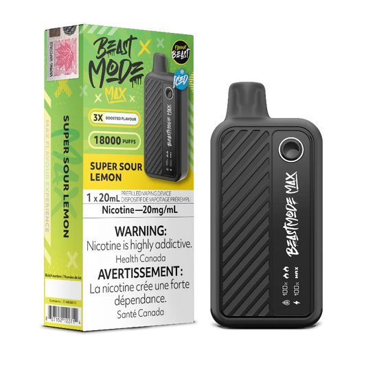 Flavour beast Beast mode max 18k puffs Super sour lemon *