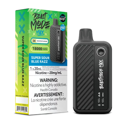 Flavour beast Beast mode max 18k puffs Super sour blue razz Ice*