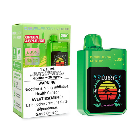 Geek bar Digiflavor Lush 20k Green apple ice (Provincial tax)