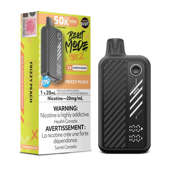 Flavour beast Beast mode max 2 50k puffs Frizzy Peach (ProvincialTax)