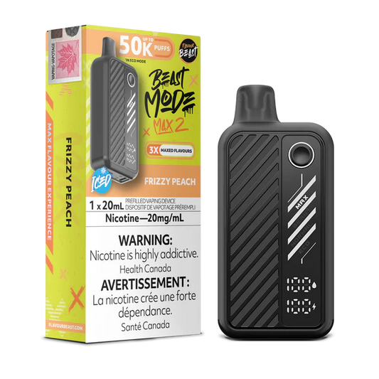 Flavour beast Beast mode max 2 50k puffs Frizzy Peach (ProvincialTax)