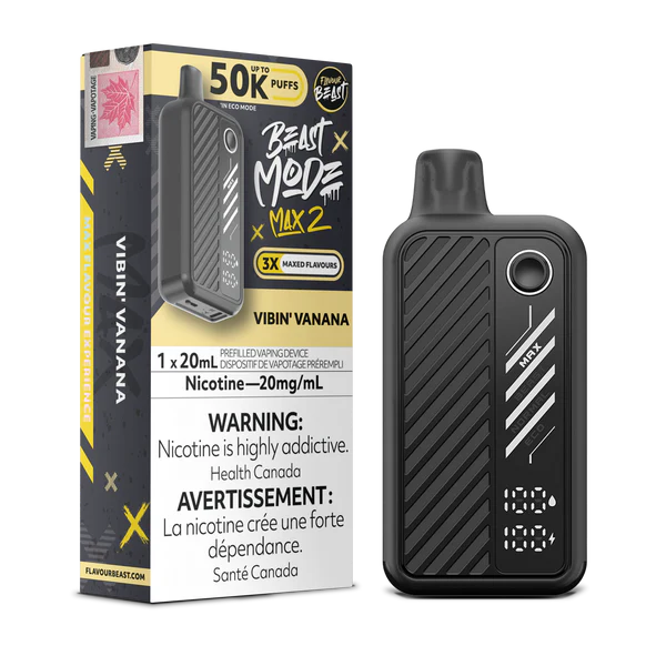 Flavour beast Beast mode max 2 50k puffs Vibin’ Vanana (ProvincialTax)